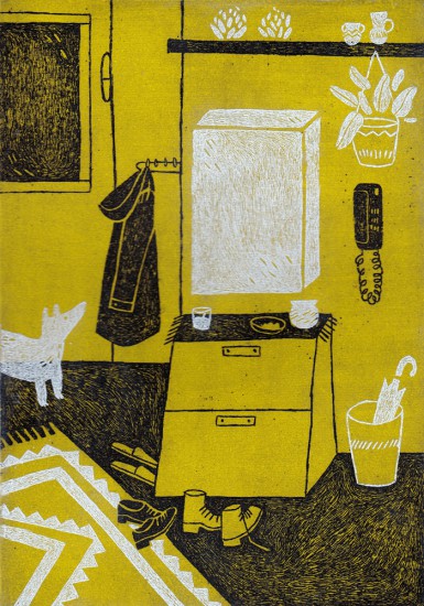 At grandma_s | intaglio | 14x20cm | 2017